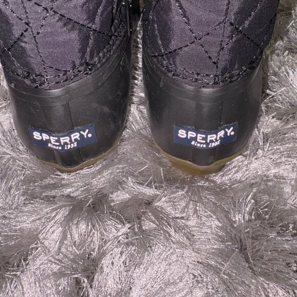 Sperry Girls Youth Top-Sider Saltwater Duck Boot Black Size 3M NEW TK163618 - Picture 5 of 6